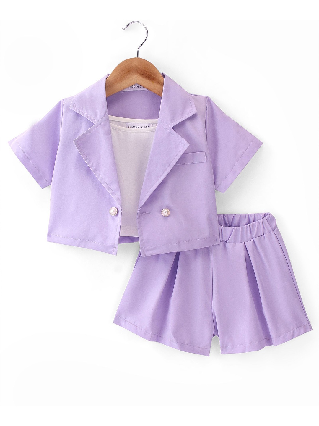 

Mark & Mia Girls Top with Shorts, Purple