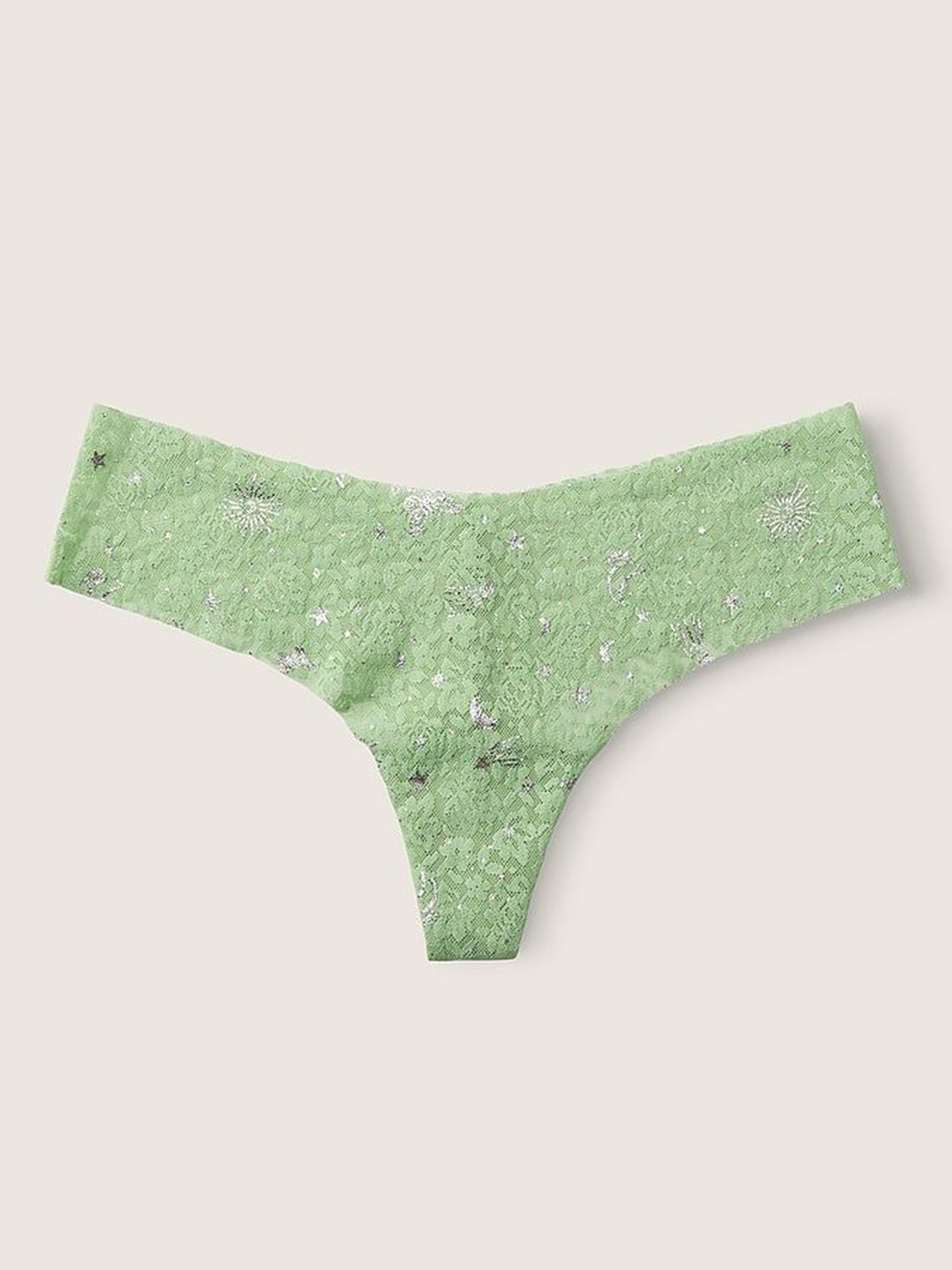 

Victoria's Secret PINK Lace Low-Rise Seamless Thong Briefs 112114025OK4, Green