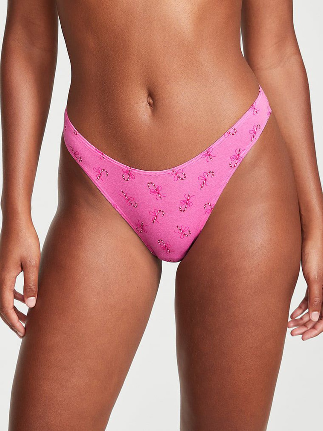 

Victoria's Secret Stretch High-Leg Scoop Thong Panty 1120201062RQ, Pink