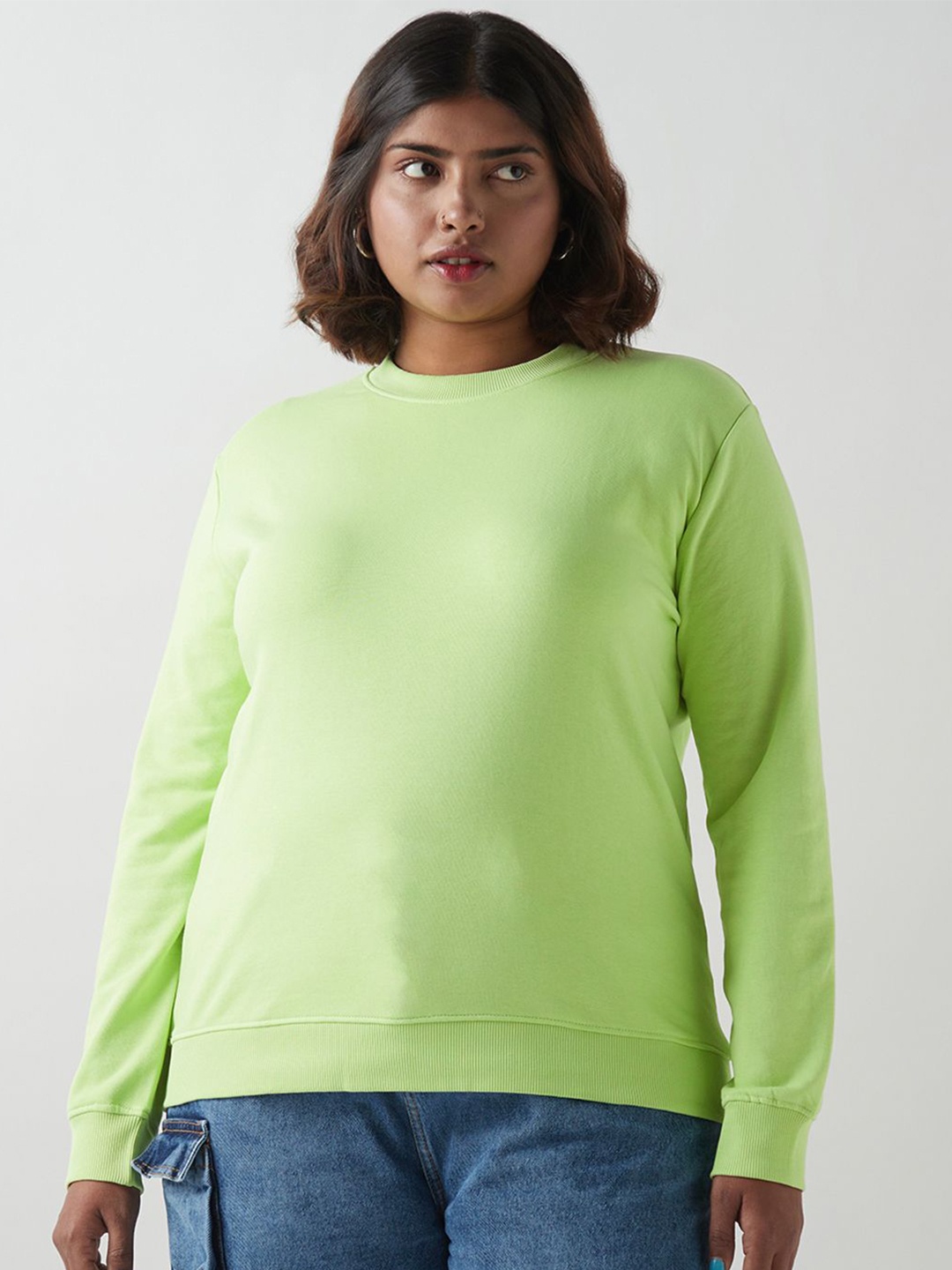 

Bewakoof Women Sweatshirt, Green