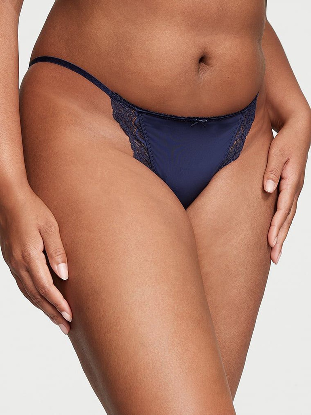 

Victoria's Secret Smooth & Lace Mini String Bikini, Blue