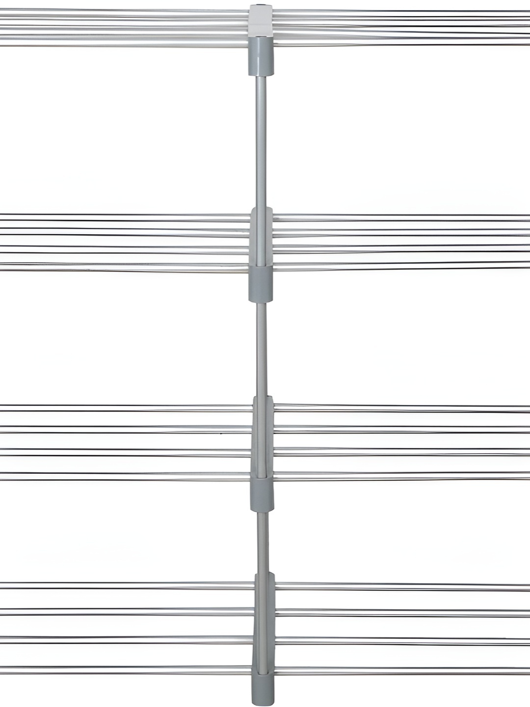 

Decent Hut Grey & Silver Toned 8-Tier Rectangle Stainless Steel Shoe Rack