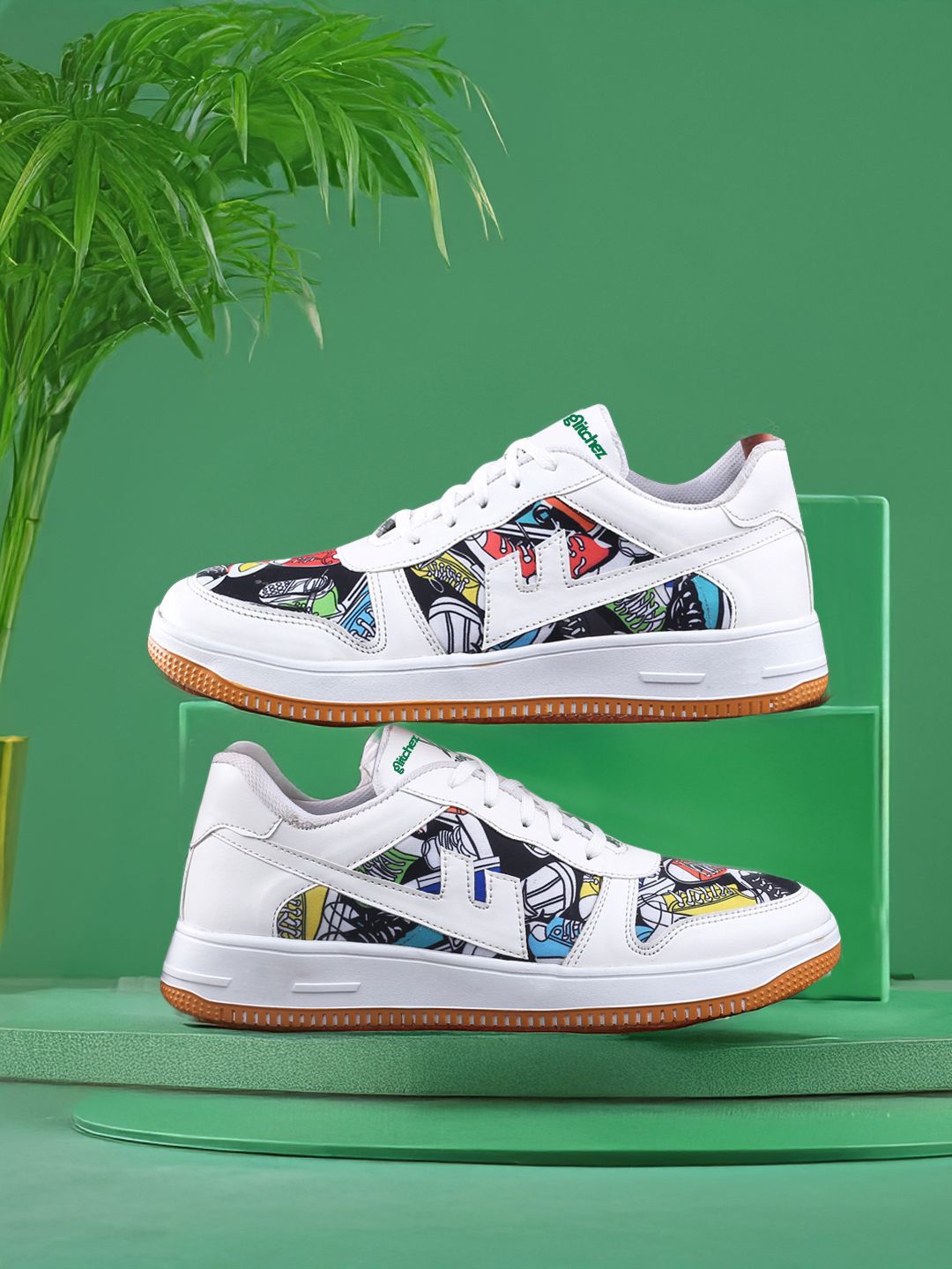 

glitchez Men Printed Sneakers, Multi