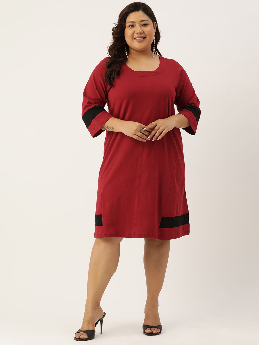 

theRebelinme A-Line Midi Dress, Maroon