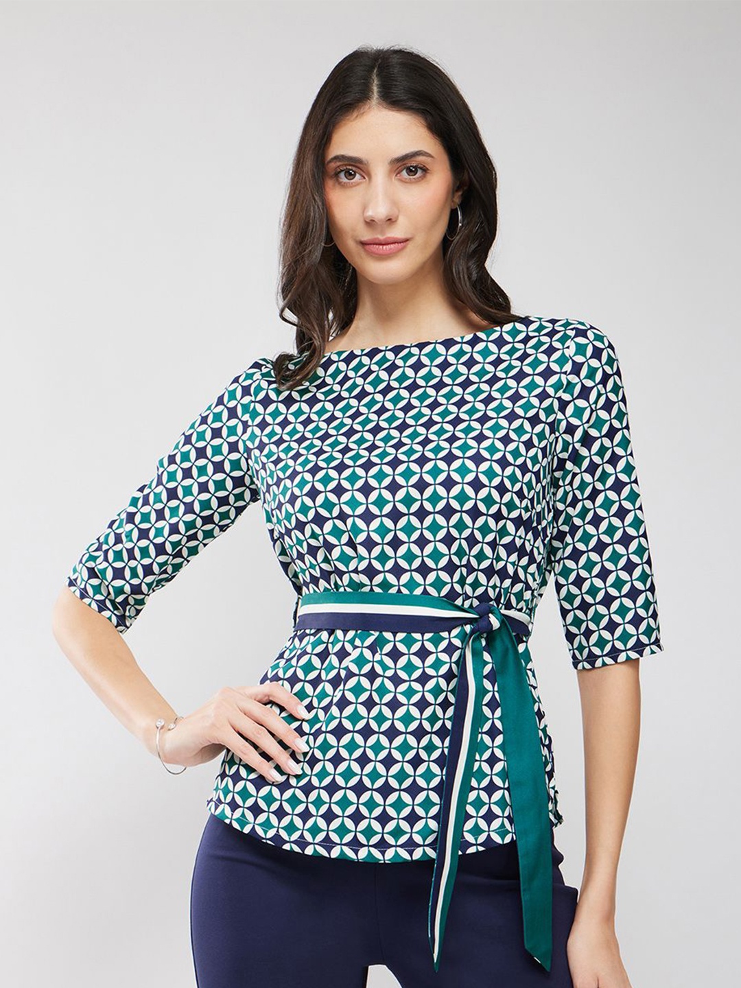 

FableStreet Geometric Print Top, Multi