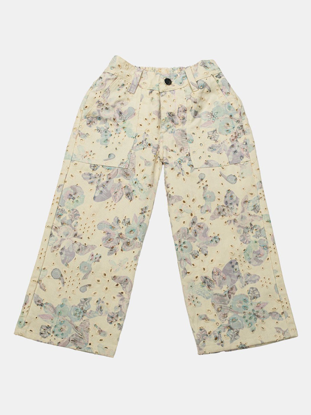

CHUNMUN Girls Straight Fit Trousers, Green