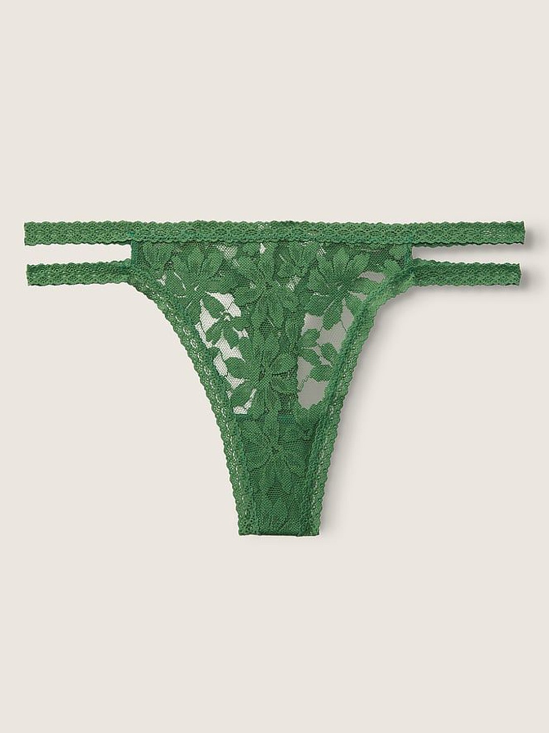 

Victoria's Secret PINK Lace Strappy Thong Panty 111967185PZC, Green