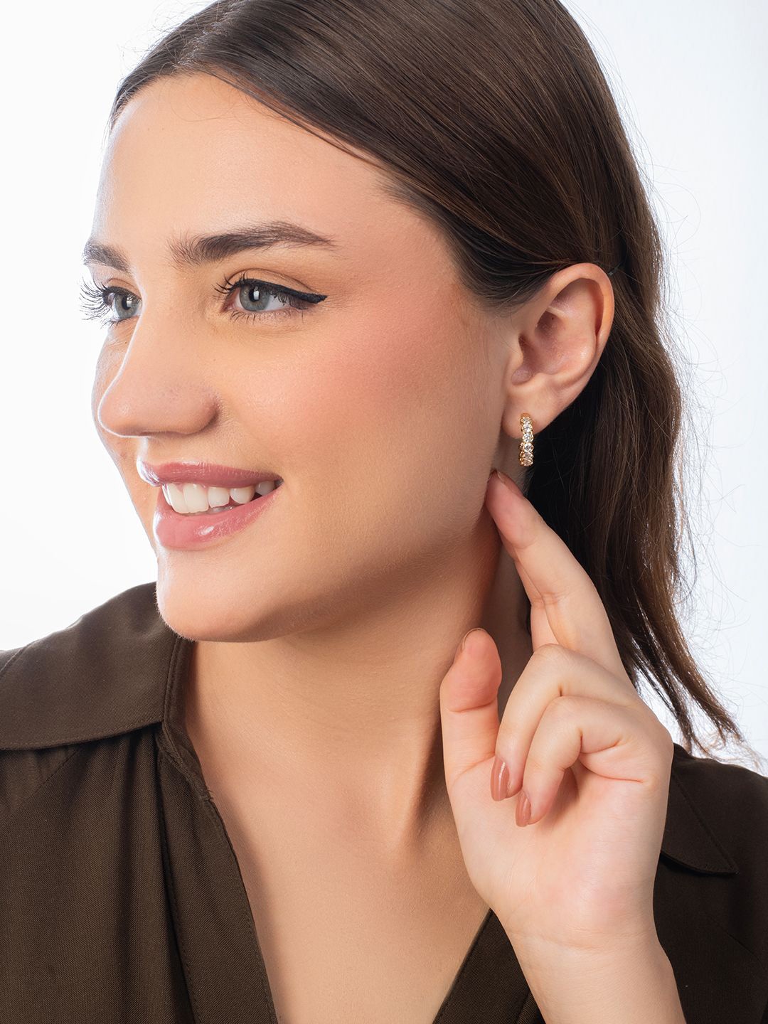 

Elinor Jewels Circular Hoop Earrings, Gold