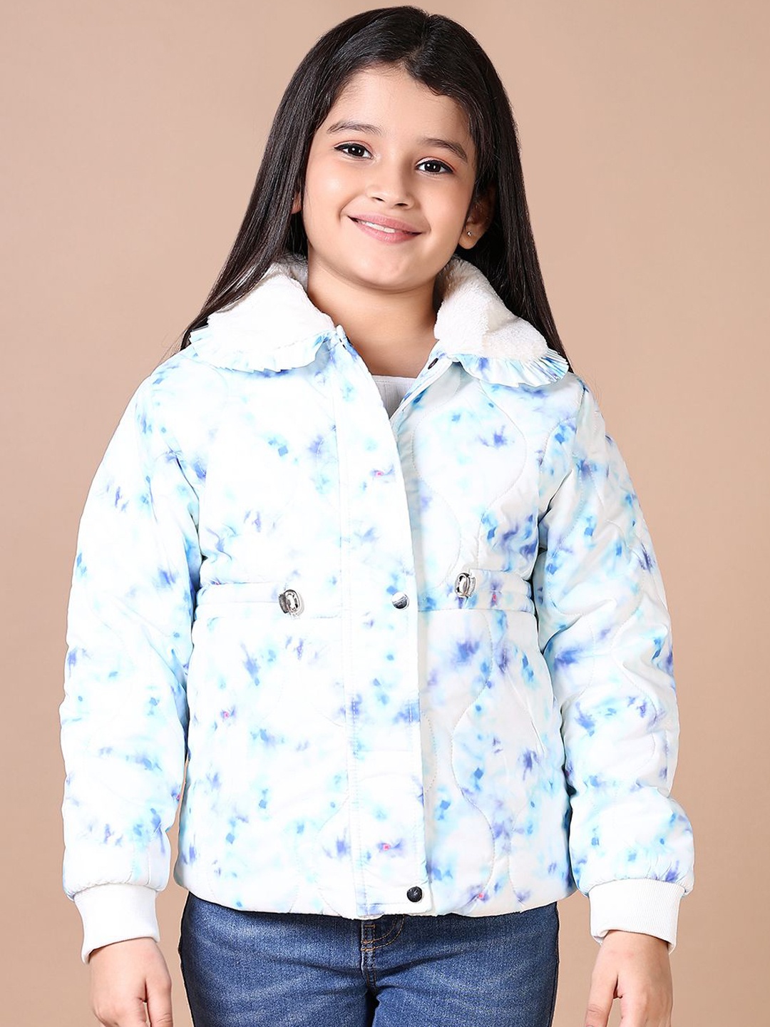 

V-Mart Girls Open Front Jacket, White
