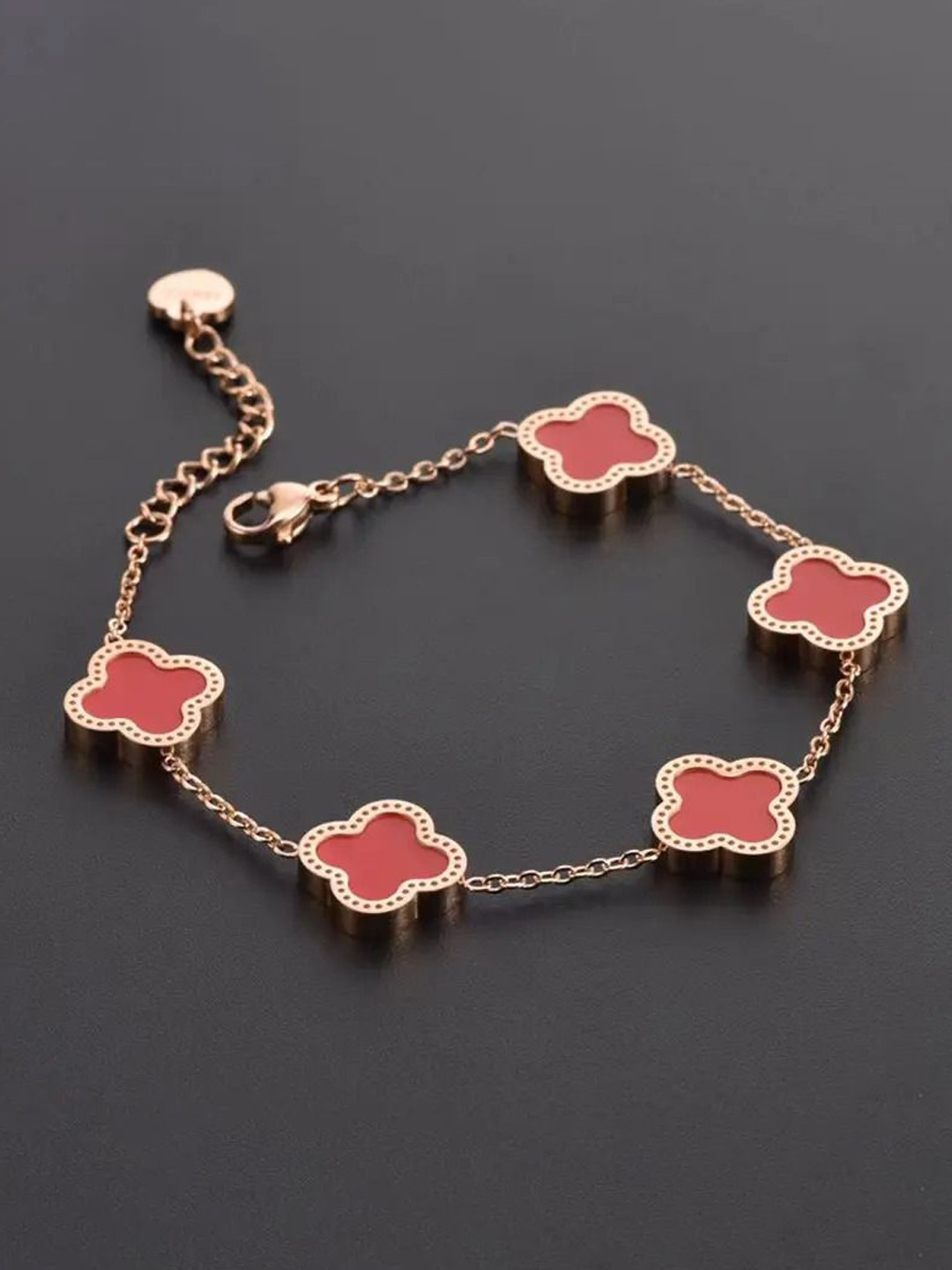 

MEENAZ Women American Diamond Antique Gold-Plated Wraparound Bracelet