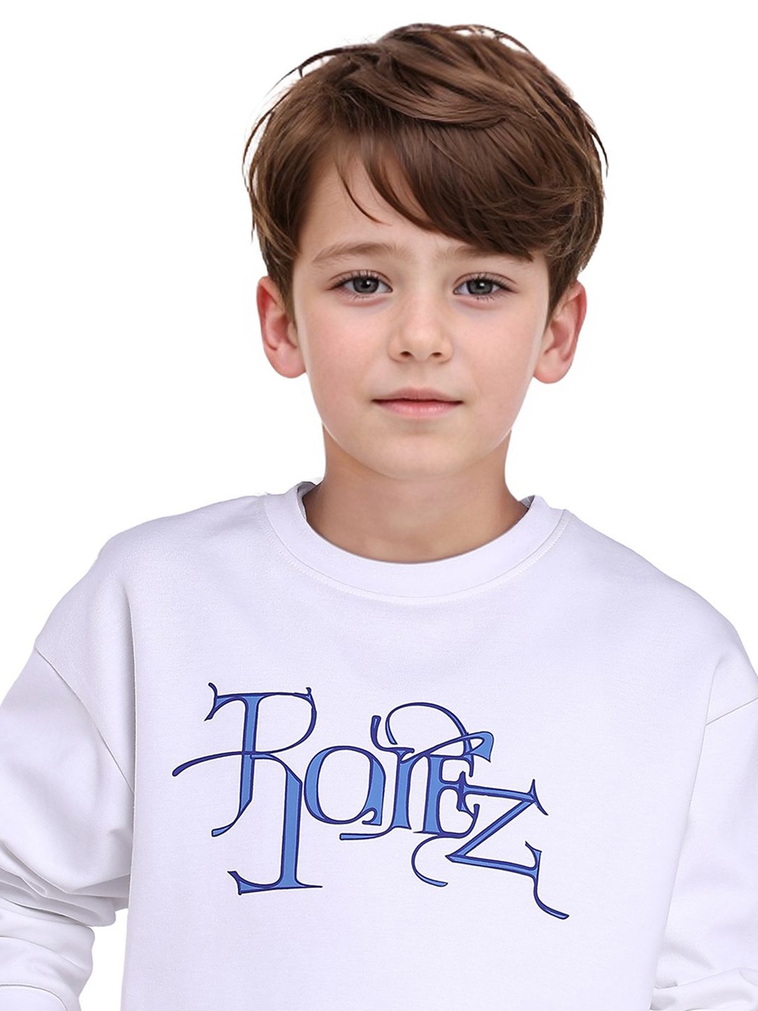 

RARE ONES Boys Typography Printed Sweatshirt, White