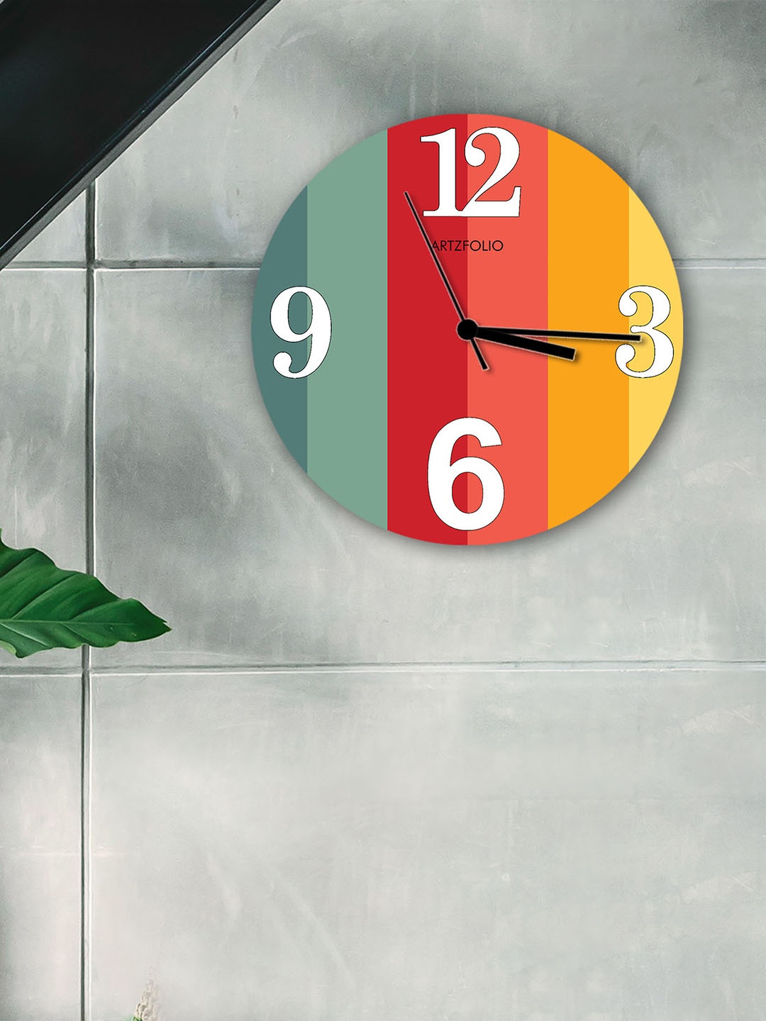 

ArtzFolio Multicoloured Printed Contemporary Wall Clock, Multi
