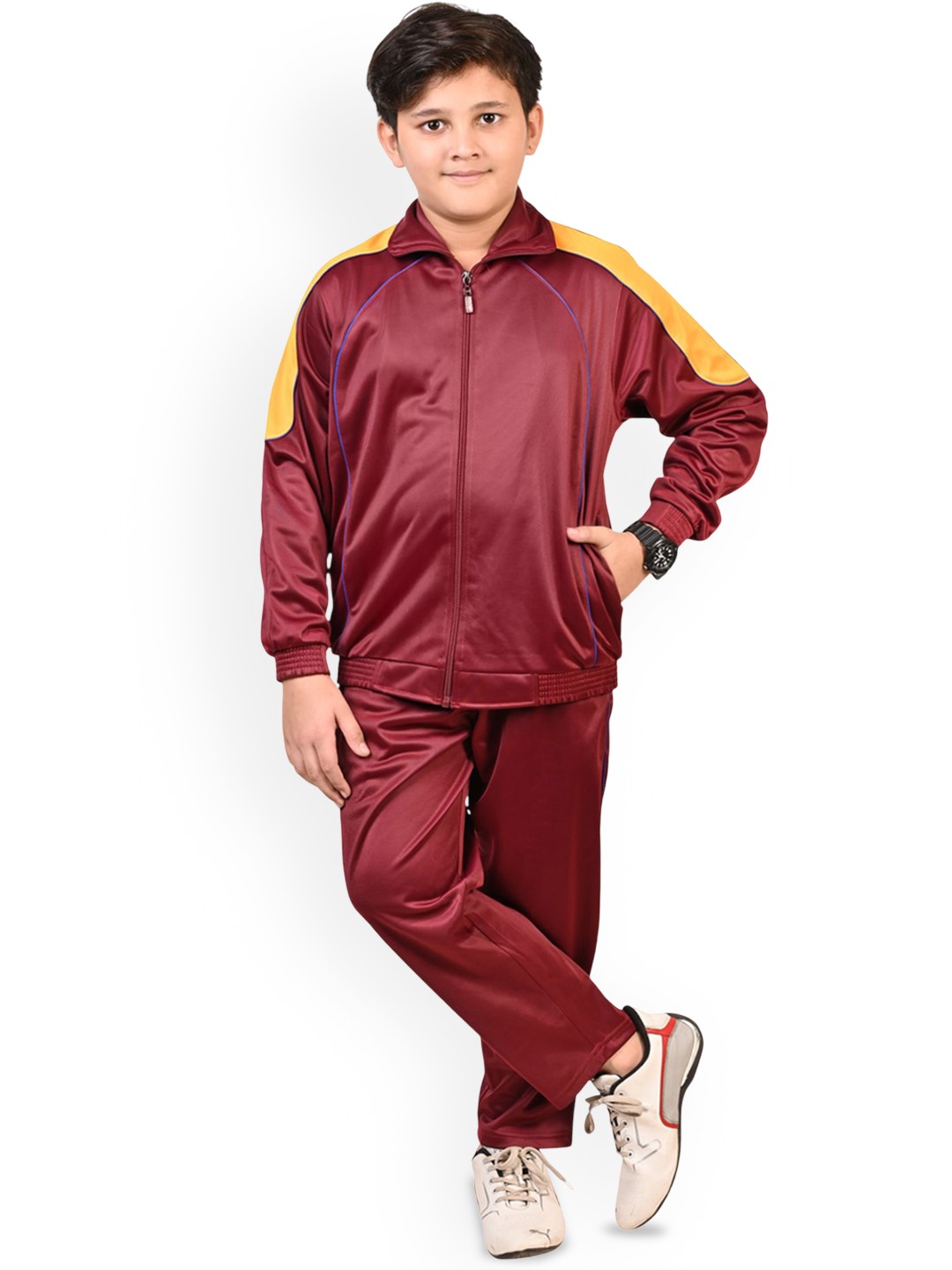 

BAESD Boys High-Rise Tracksuit, Maroon