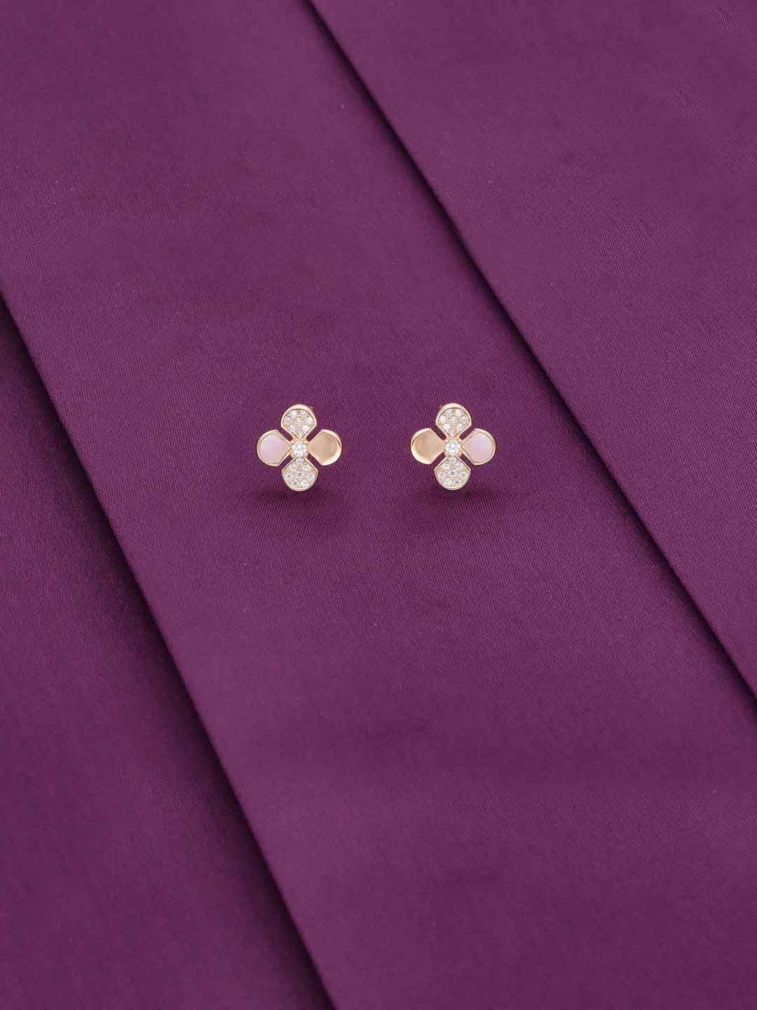 

KAI JEWEL Contemporary Studs Earrings, Rose gold