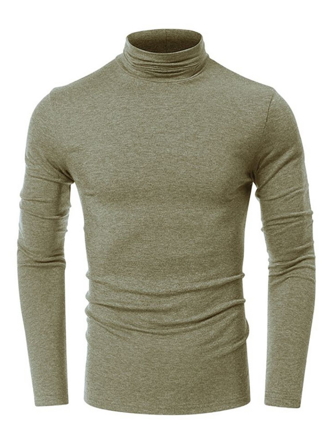 

StyleCast x Revolte Men High Neck Slim Fit T-shirt, Khaki
