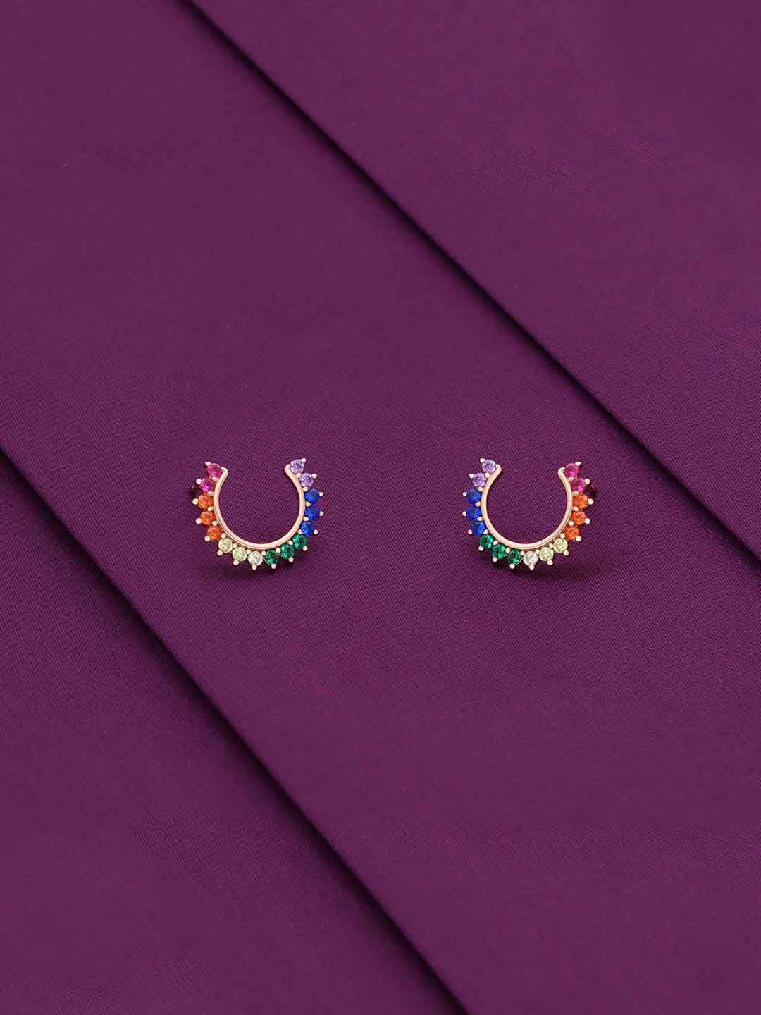 

KAI JEWEL Contemporary Studs Earrings, Rose gold