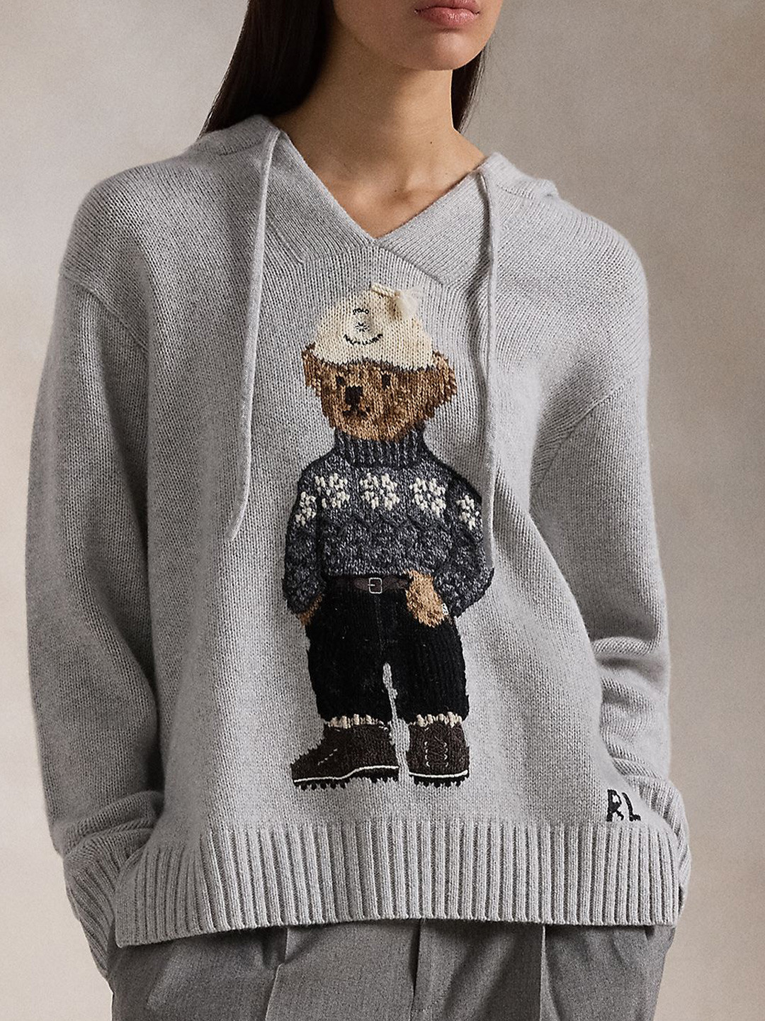 

Polo Ralph Lauren Knitted Hoodie, Grey