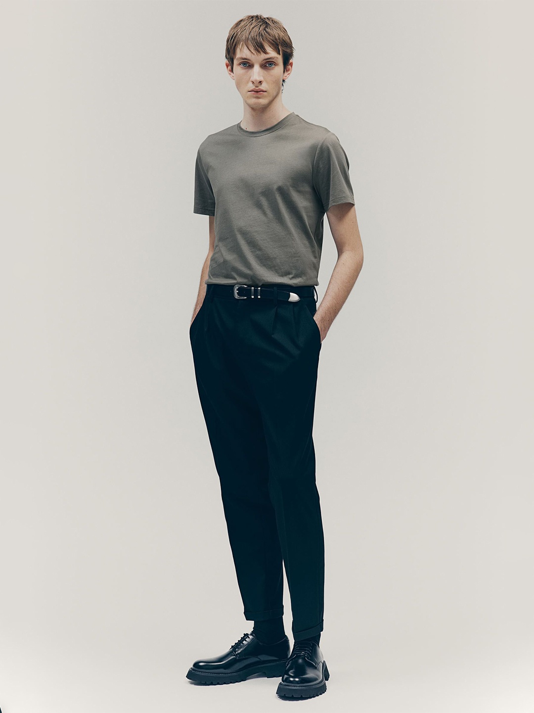 

H&M Pure Cotton Slim-Fit T-Shirt, Green