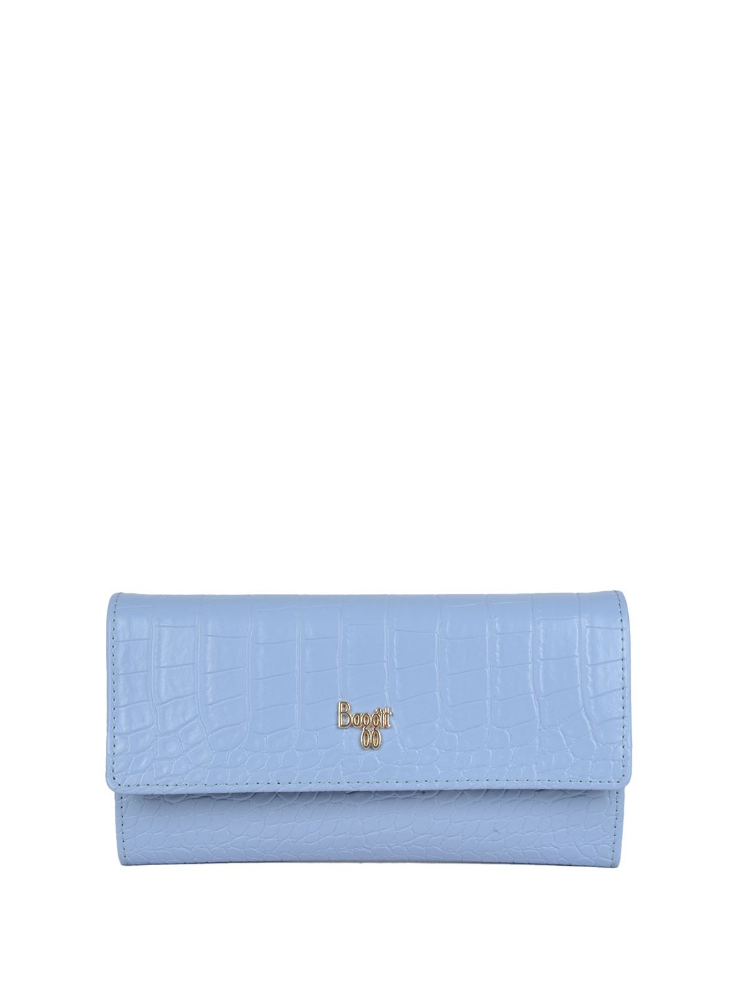 

Baggit Women Textured PU Two Fold Wallet, Blue