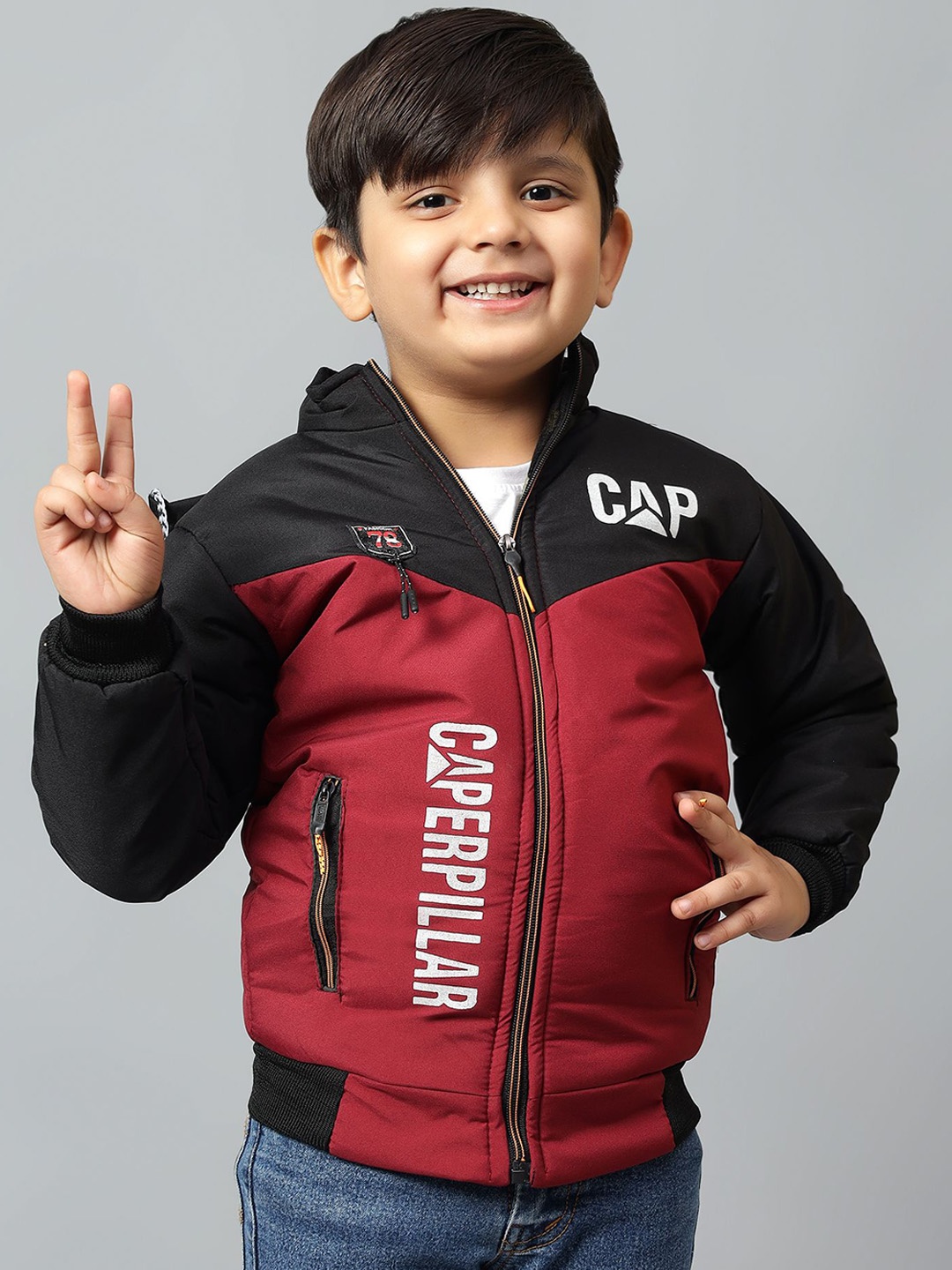 

BAESD Boys Bomber with Patchwork Jacket, Black
