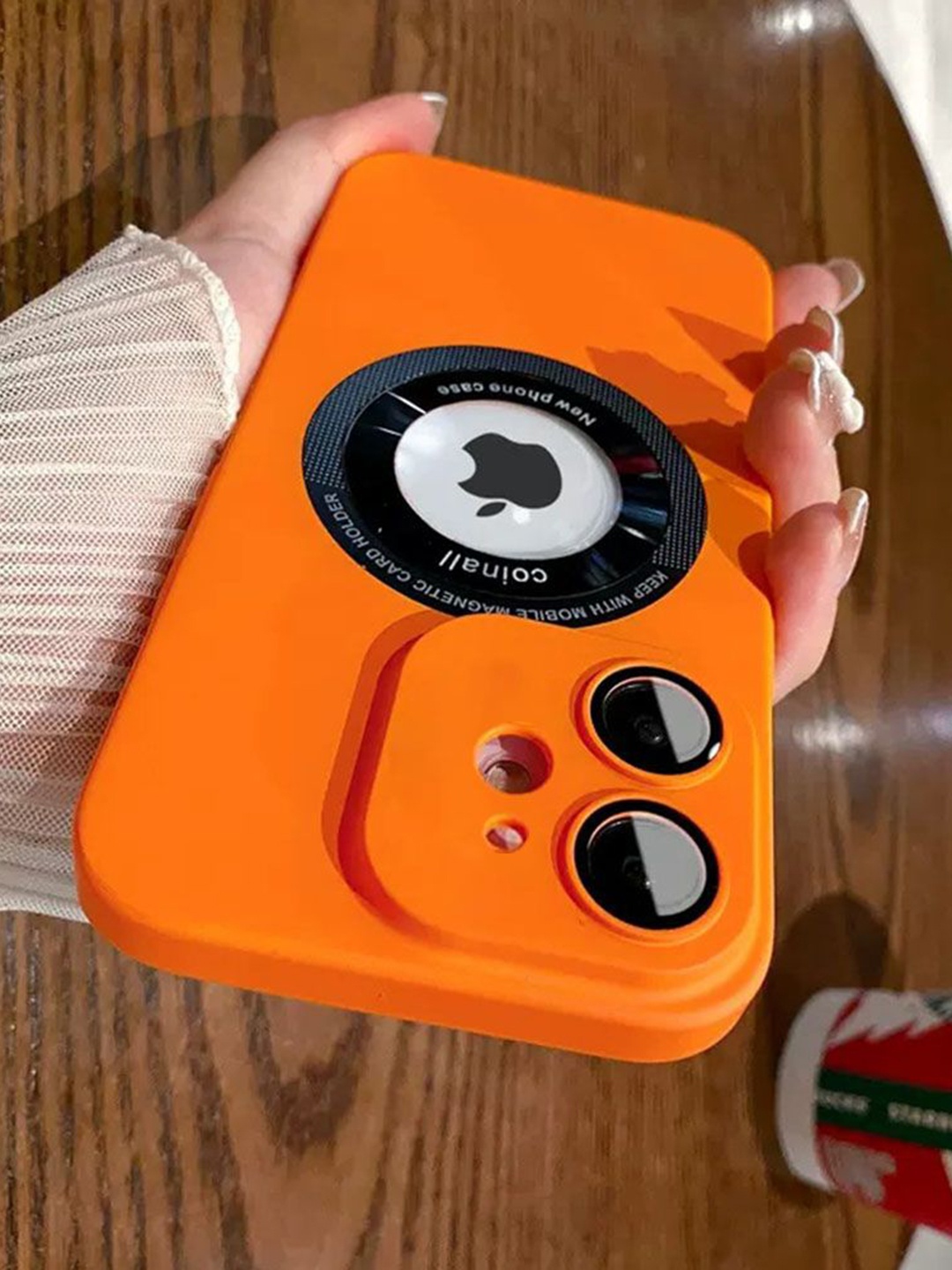 

Luxury Kase Solid Printed iPhone 11 Back Case Mobile Accessories, Orange