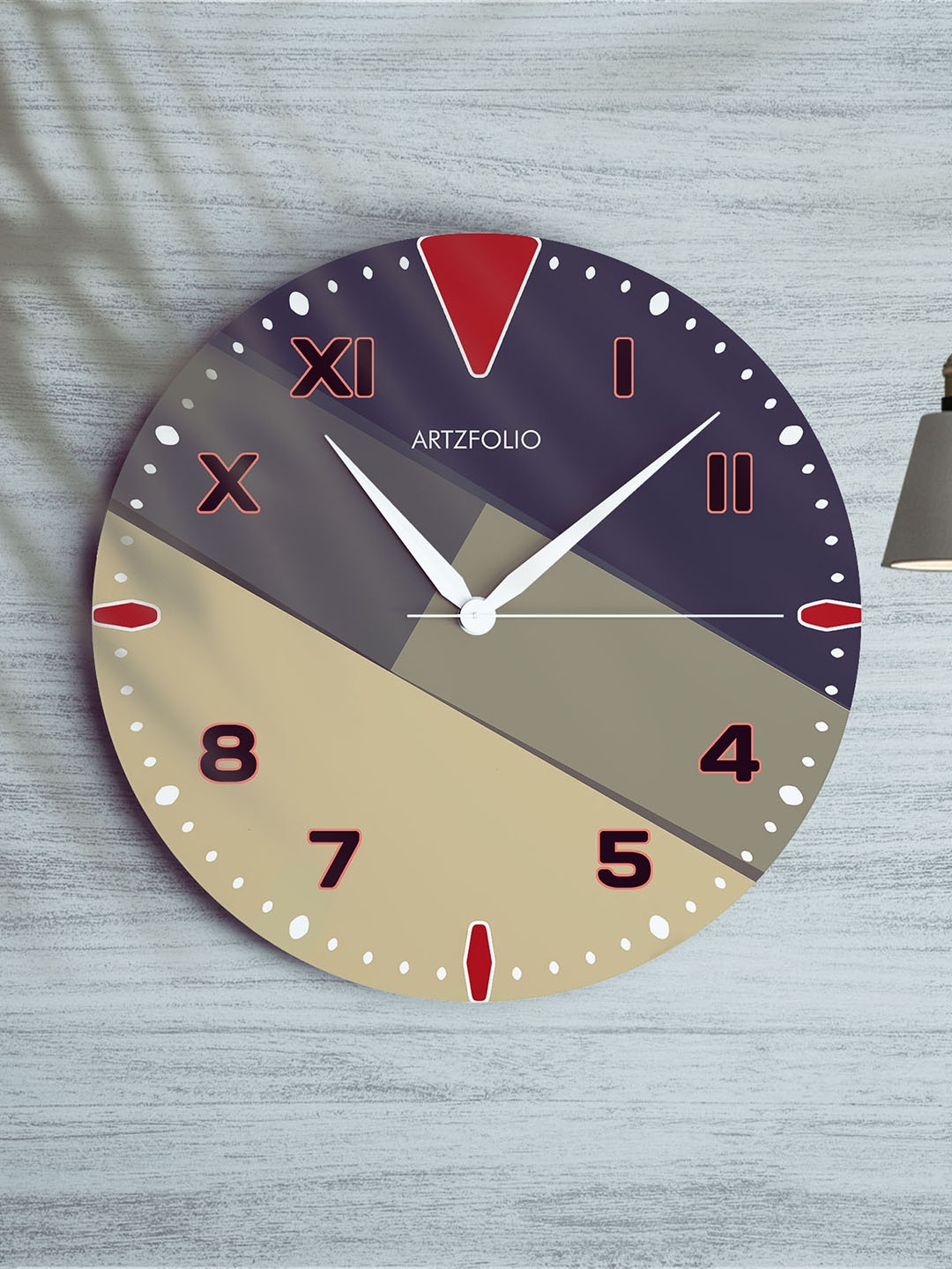 

ArtzFolio Multicoloured Printed Contemporary Wall Clock, Multi
