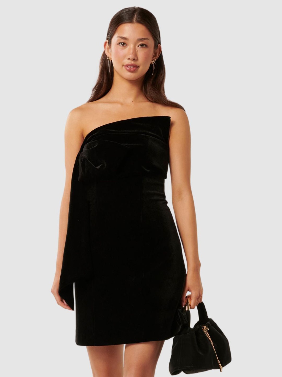 

Forever New Velvet Bodycon Mini Dress, Black