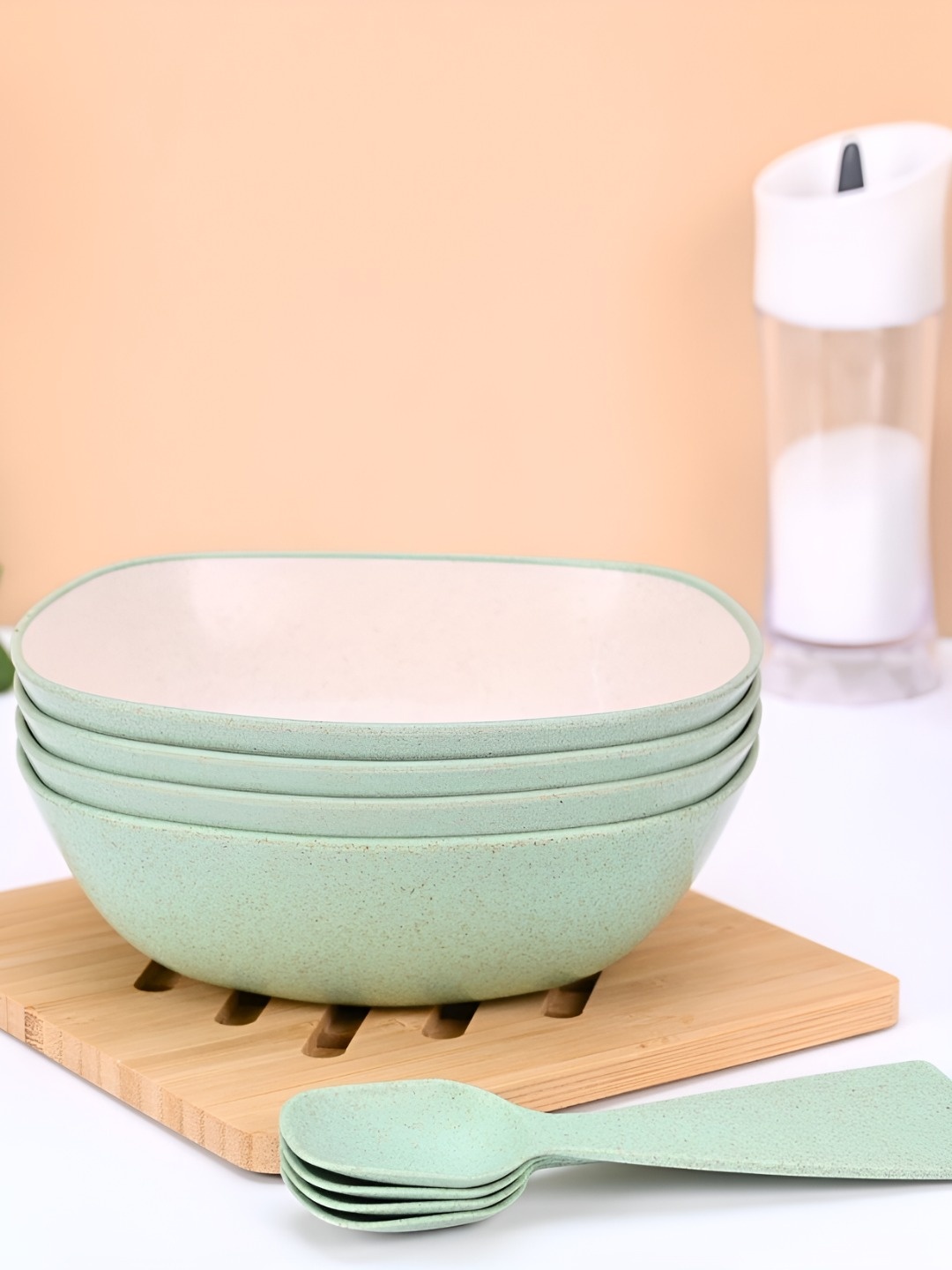 

eha Green 2024 4 Pieces Microwave Safe Serving Bowl