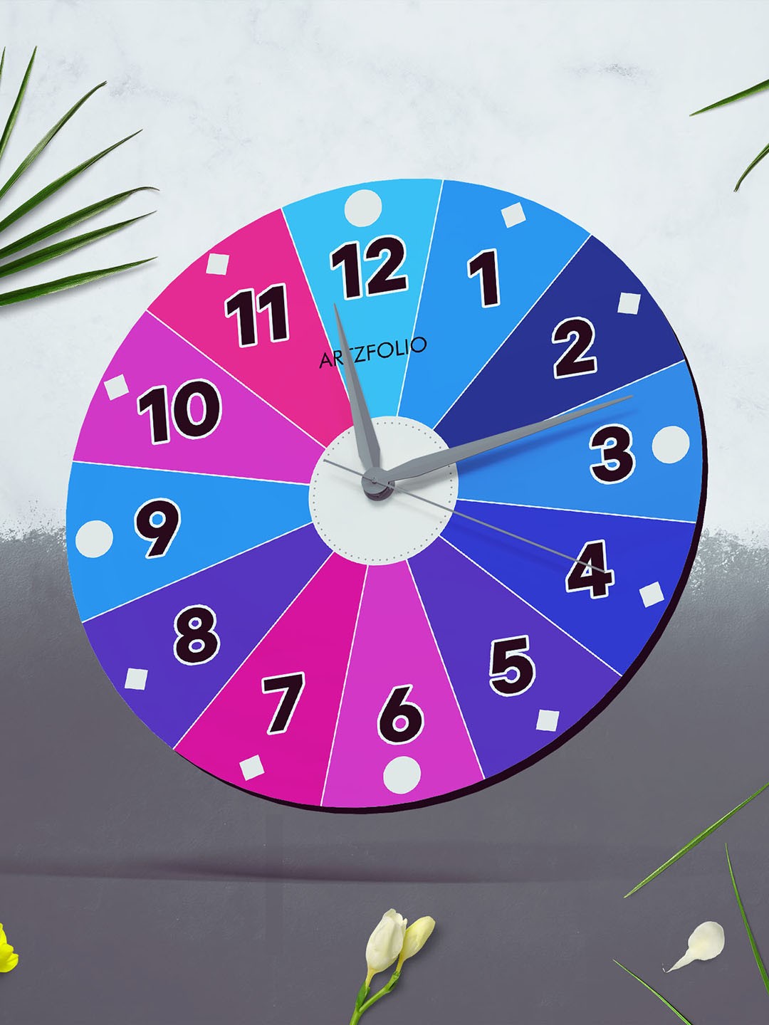 

ArtzFolio Multicoloured Printed Contemporary Wall Clock, Multi
