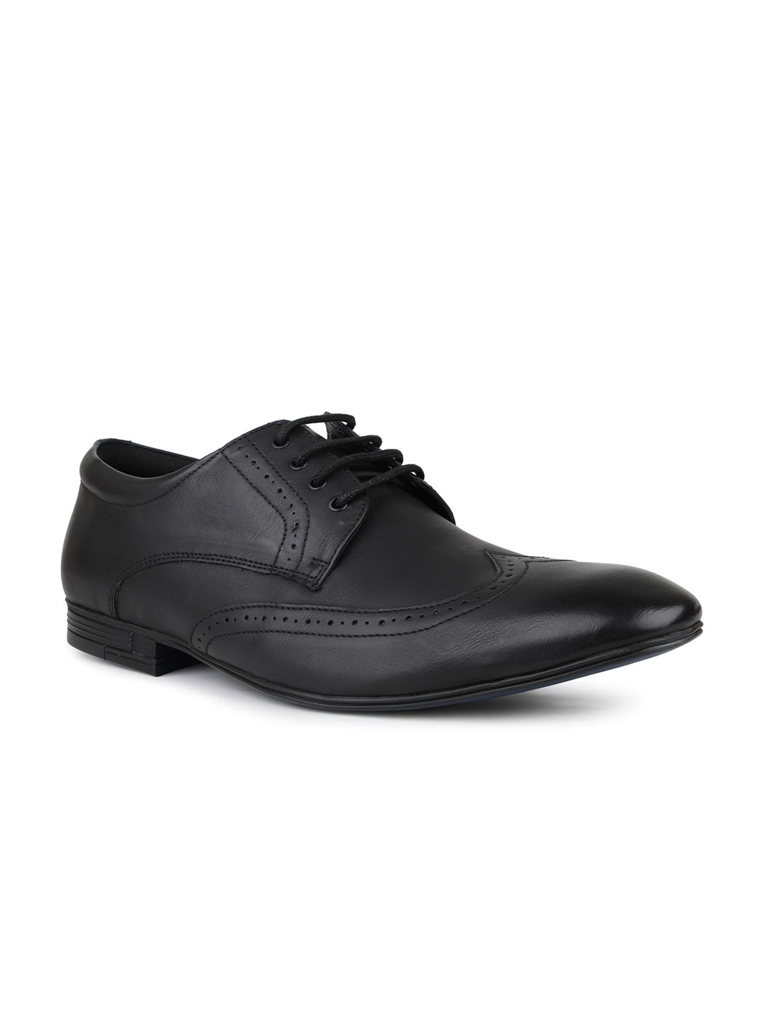 

ATESBER by Inc.5 Men Leather Pointed Toe Formal Derbys, Black