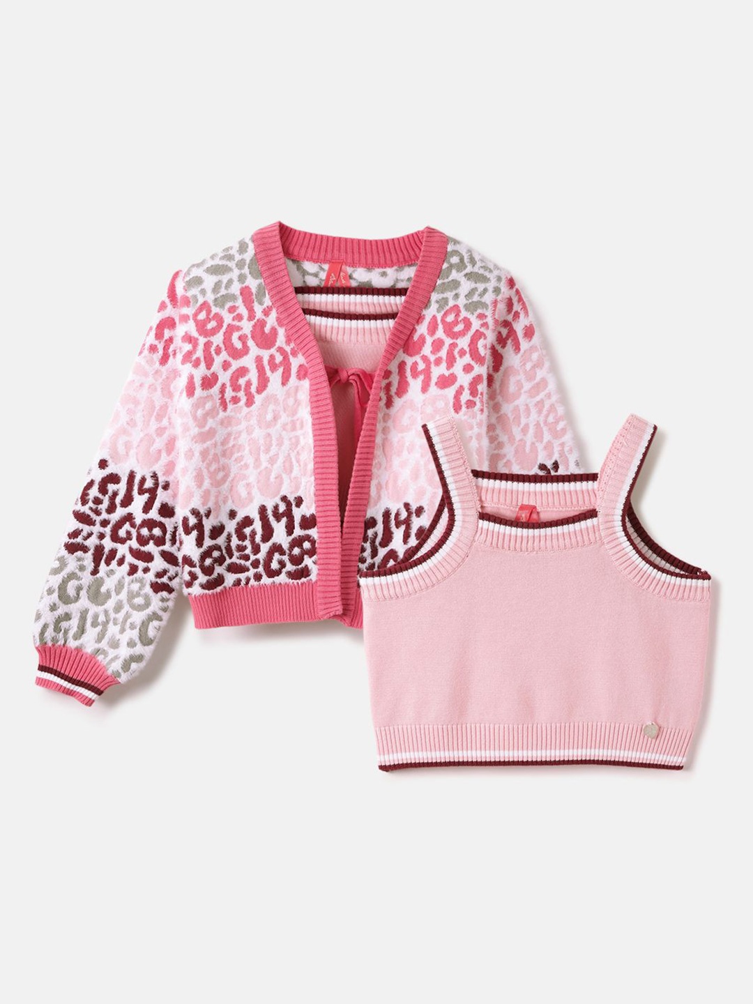 

Blue Giraffe Girls Cardigan, Pink