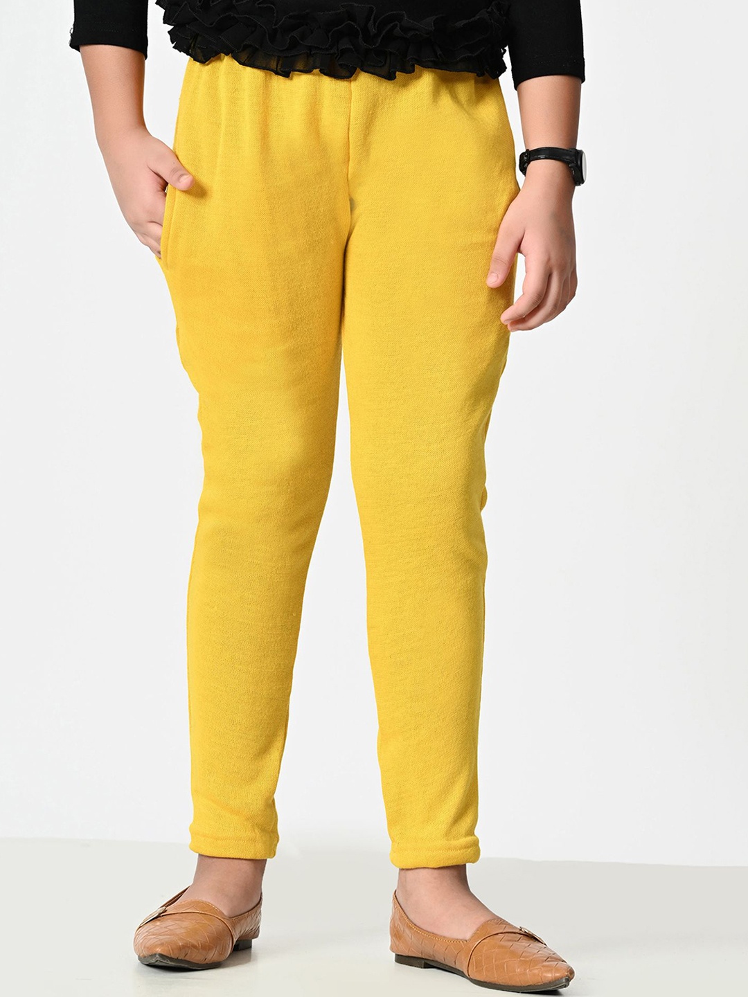 

BAESD Girls Ankle Length Leggings, Yellow