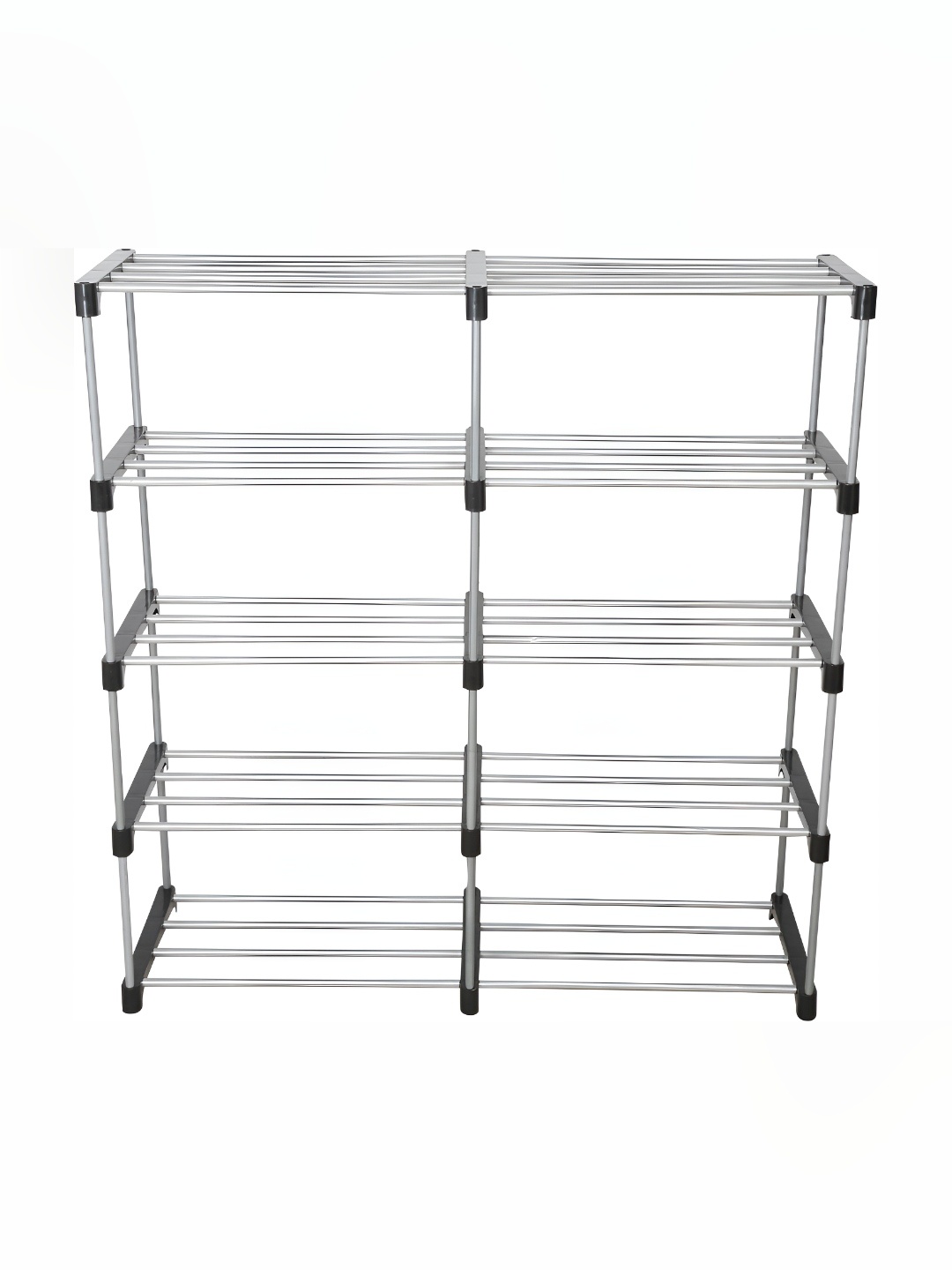 

Decent Hut Black 10 Shelves Metal Foldable Shoe Rack