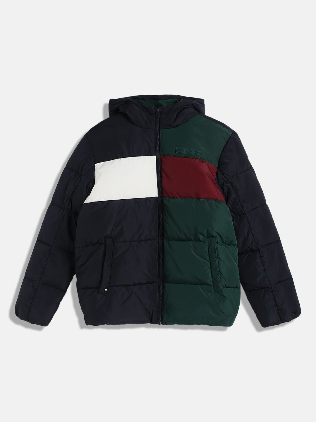 

Tommy Hilfiger Boys Colourblocked Puffer Jacket, Green