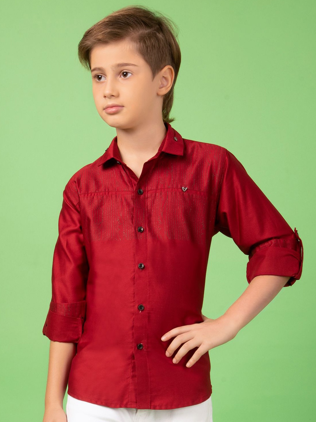 

MashUp Boys Opaque Casual Shirt, Maroon