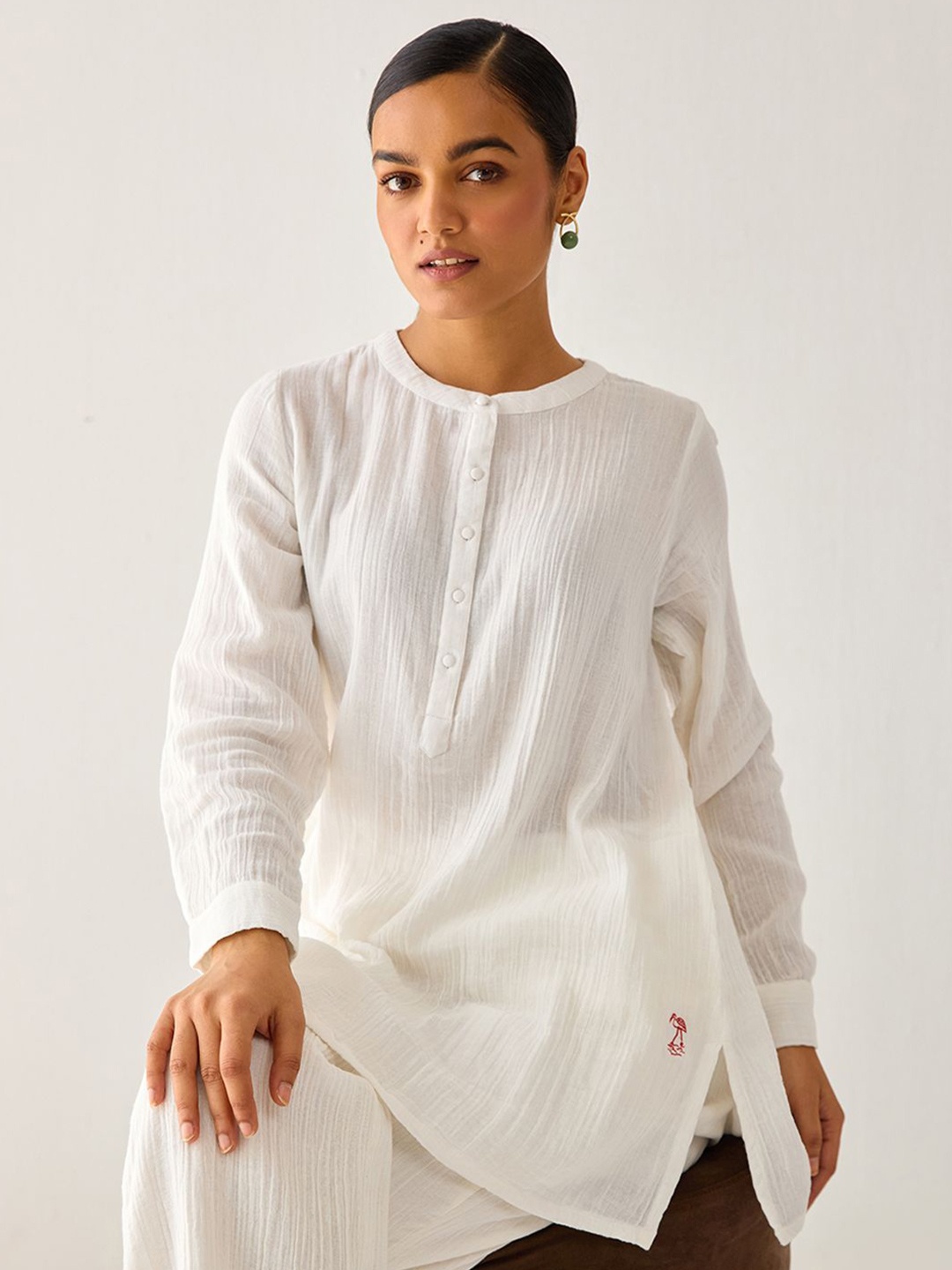 

Ancestry Pure Cotton Kurti, Off white