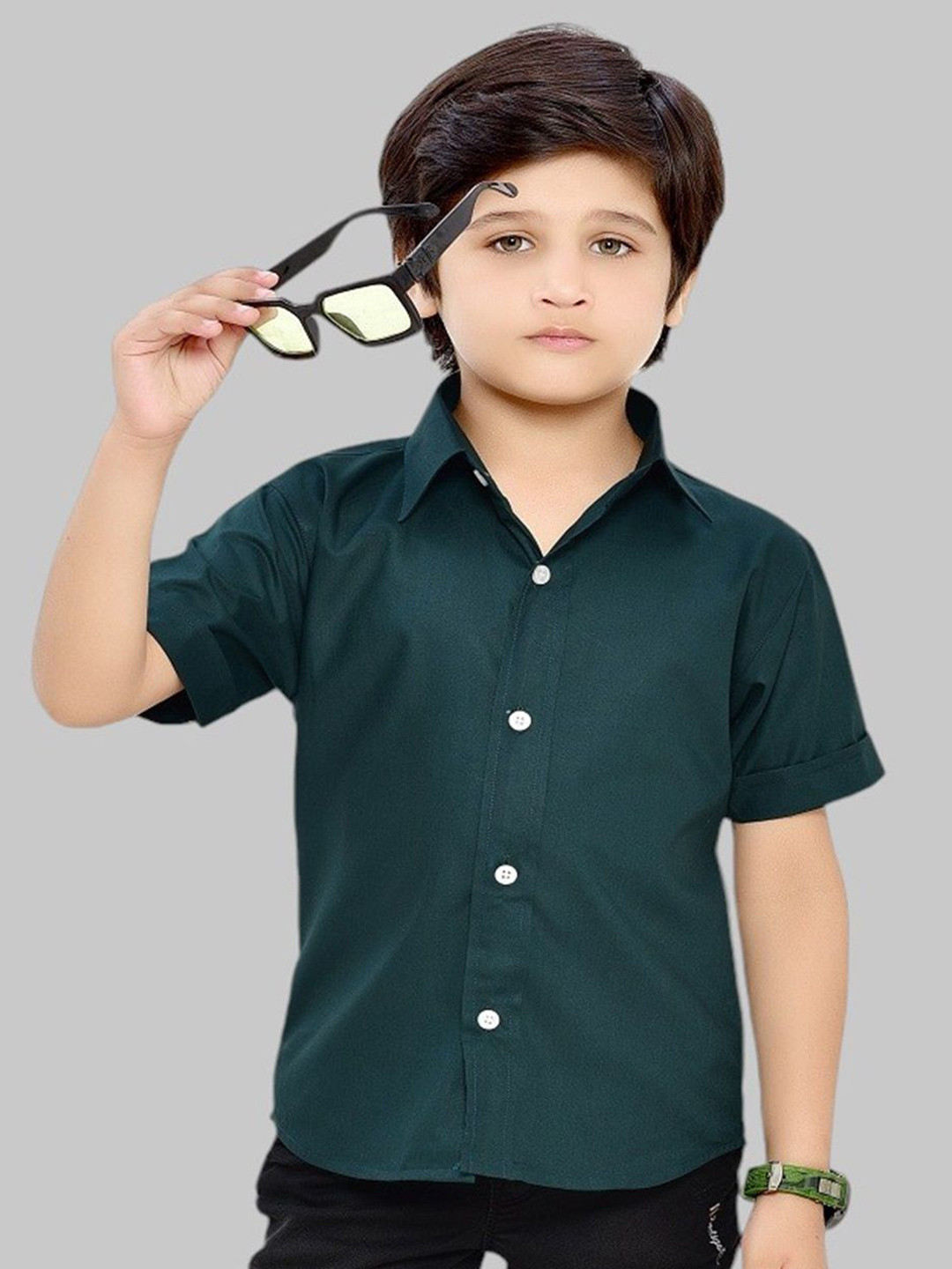 

BAESD Boys Comfort Opaque Casual Shirt, Green