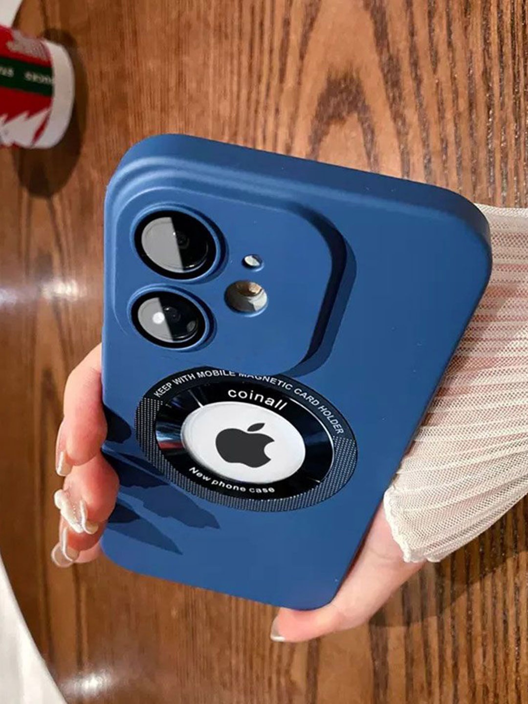 

Luxury Kase Solid Printed iPhone 11 Back Case Mobile Accessories, Navy blue