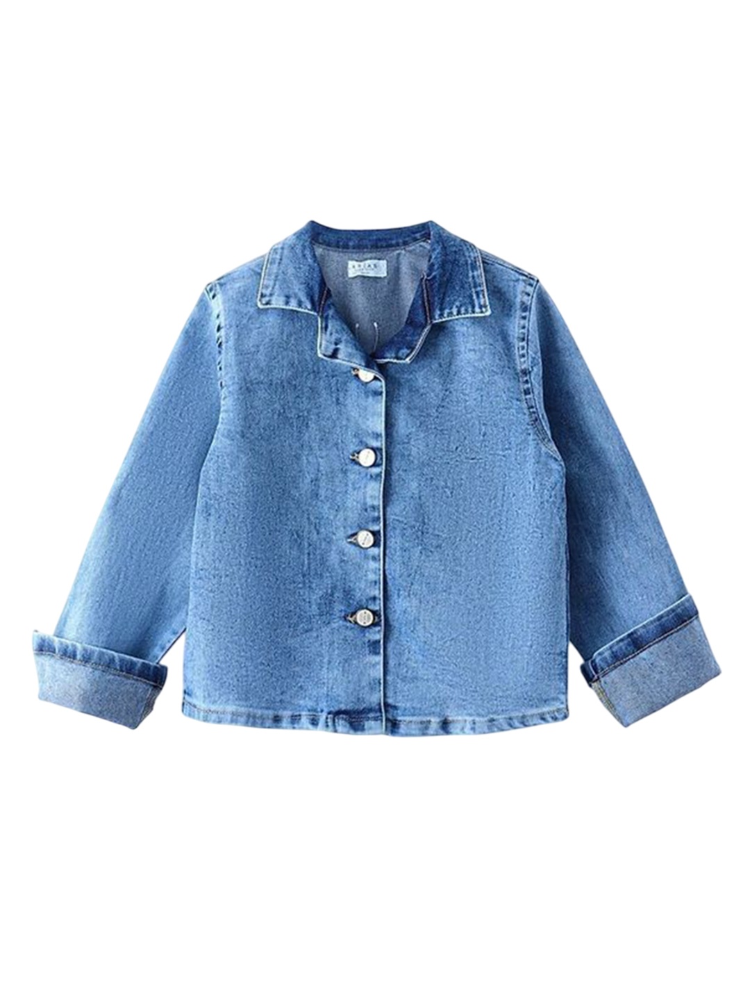 

ARIAS By LARA DUTTA Girls without Crop Denim Jacket with Embroidered, Blue