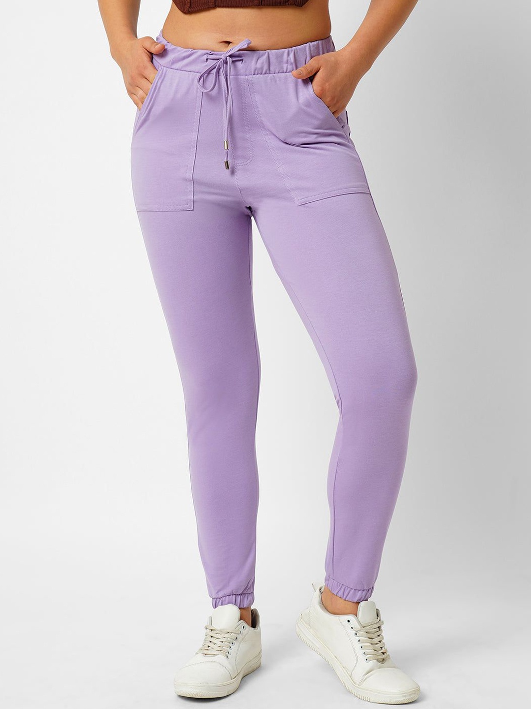 

Kraus Jeans Women Loose Fit High-Rise Trousers, Purple