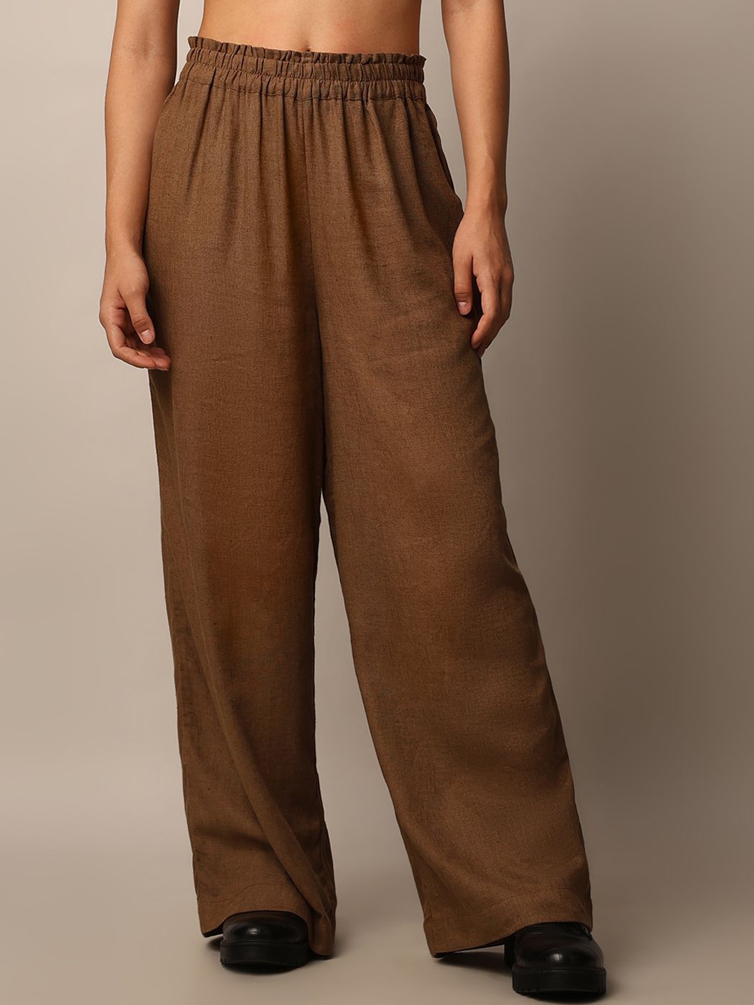 

ONLY Women High-Rise Trousers, Brown