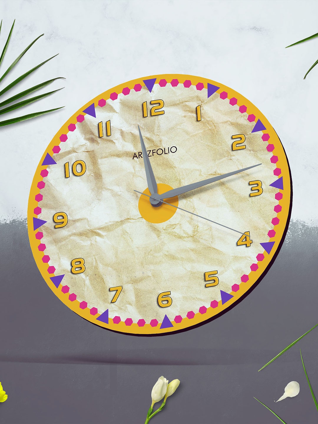 

ArtzFolio Multicoloured Printed Contemporary Wall Clock, Multi