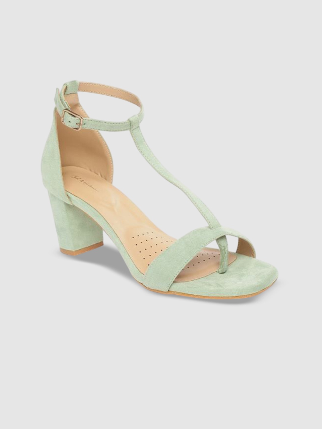 

Mast & Harbour Women Block Sandals, Green