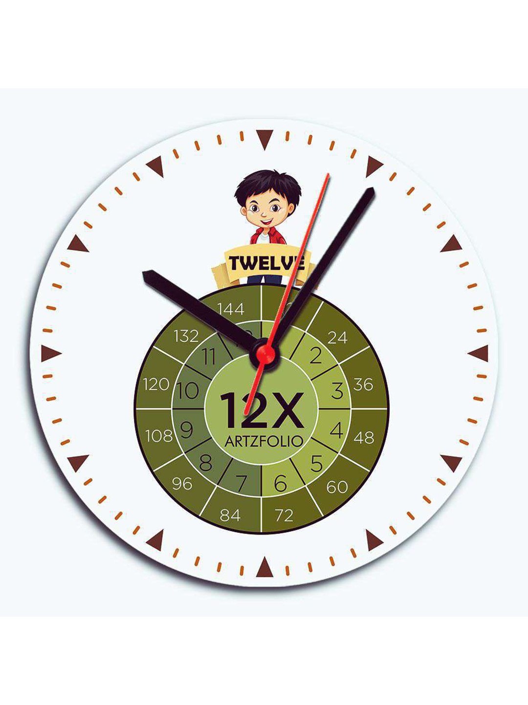 

ArtzFolio Multicoloured Printed Contemporary Wall Clock, Multi