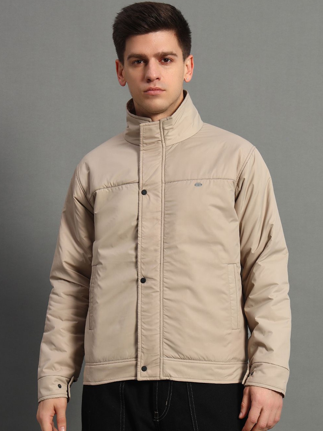 

GET GOLF Men Polyester Lightweight Quilted Jacket, Beige