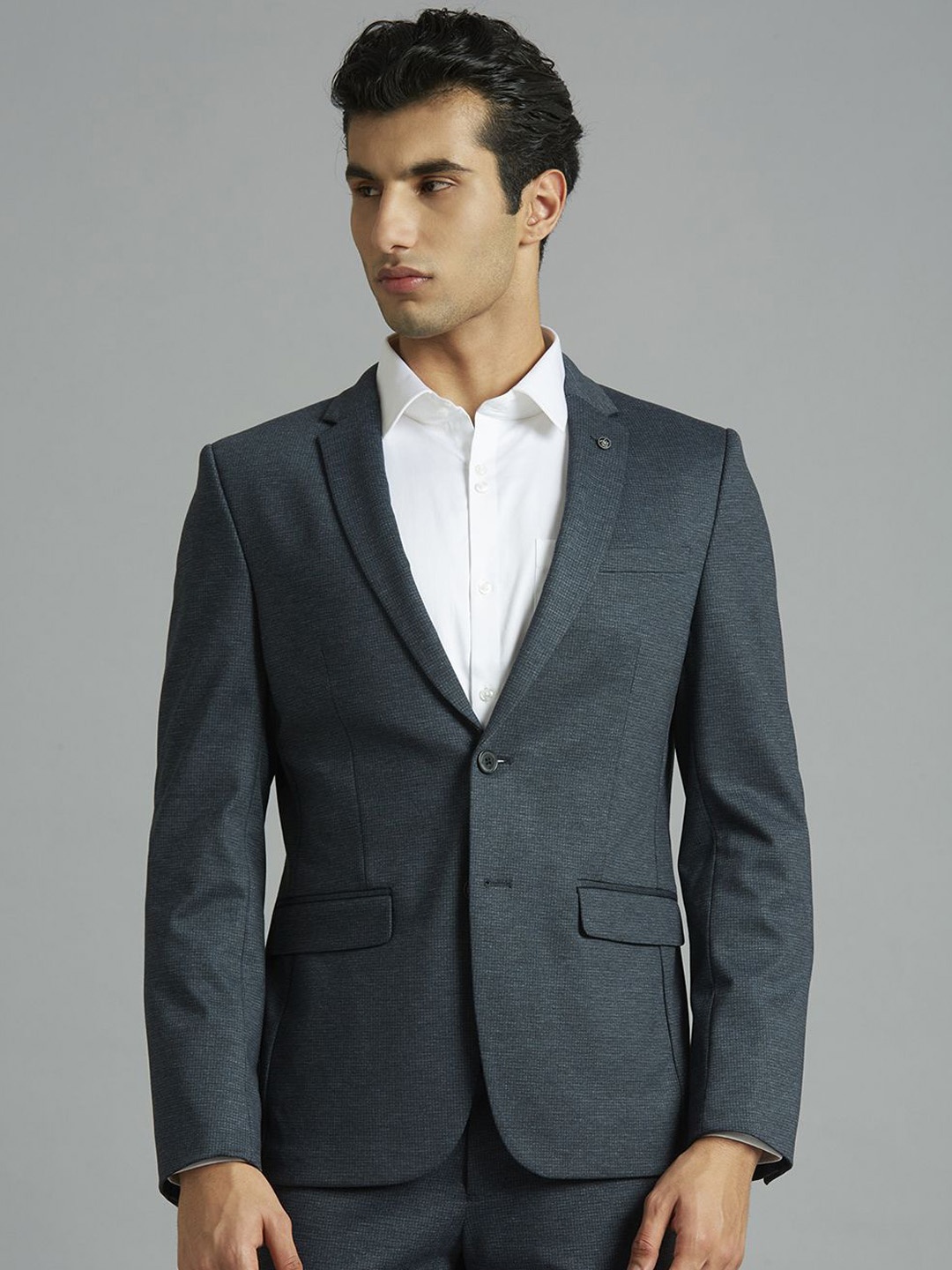 

Reid & Taylor Men Tailor-Fit Single Breasted Blazer, Grey