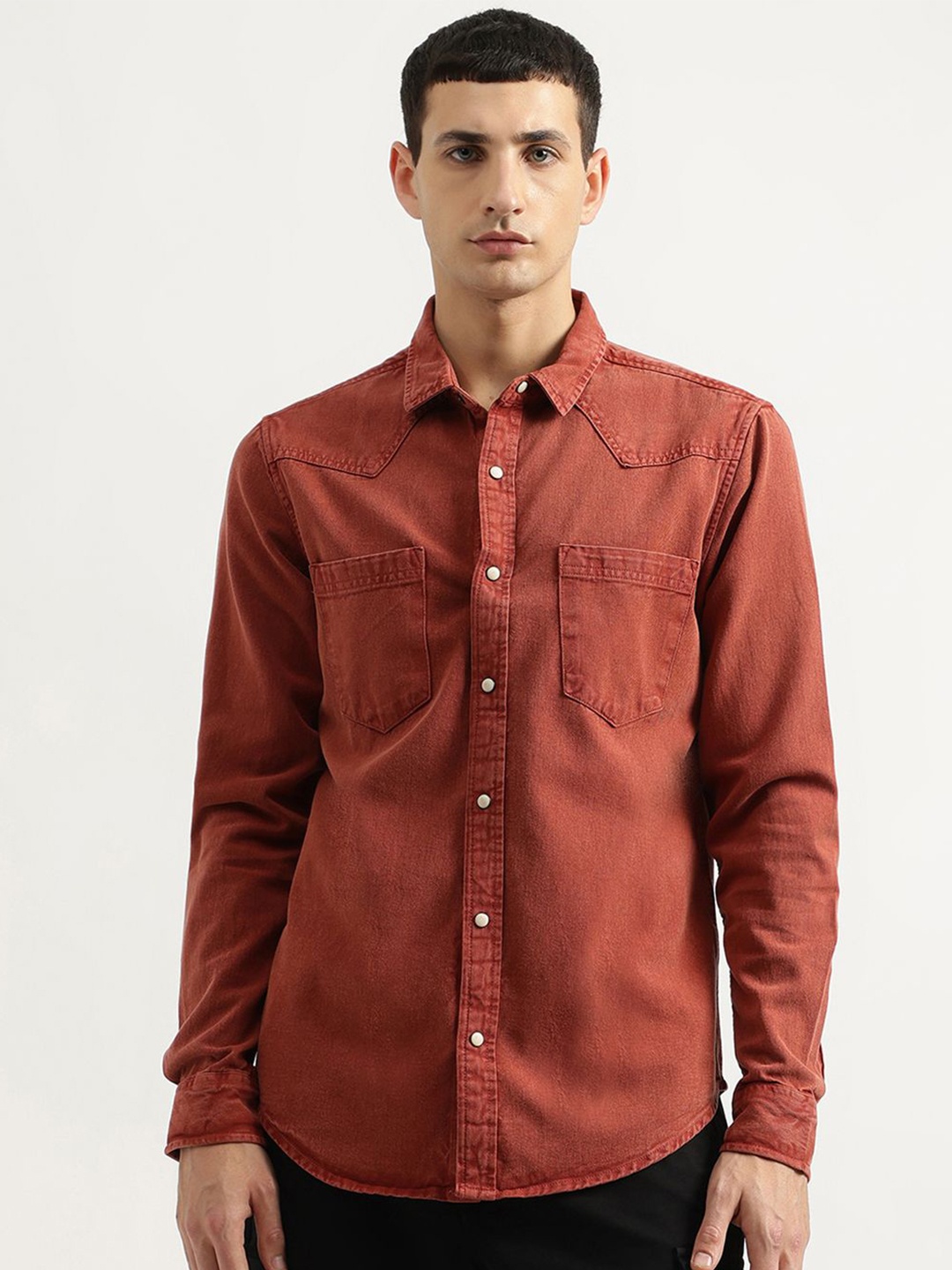 

United Colors of Benetton Men Opaque Casual Shirt, Red