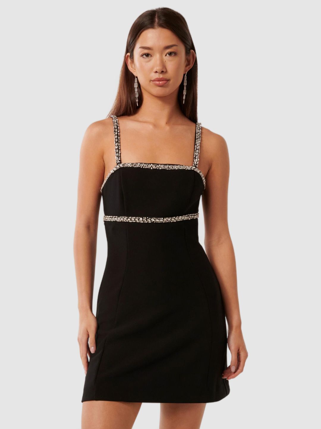 

Forever New Embellished Bodycon Mini Dress, Black