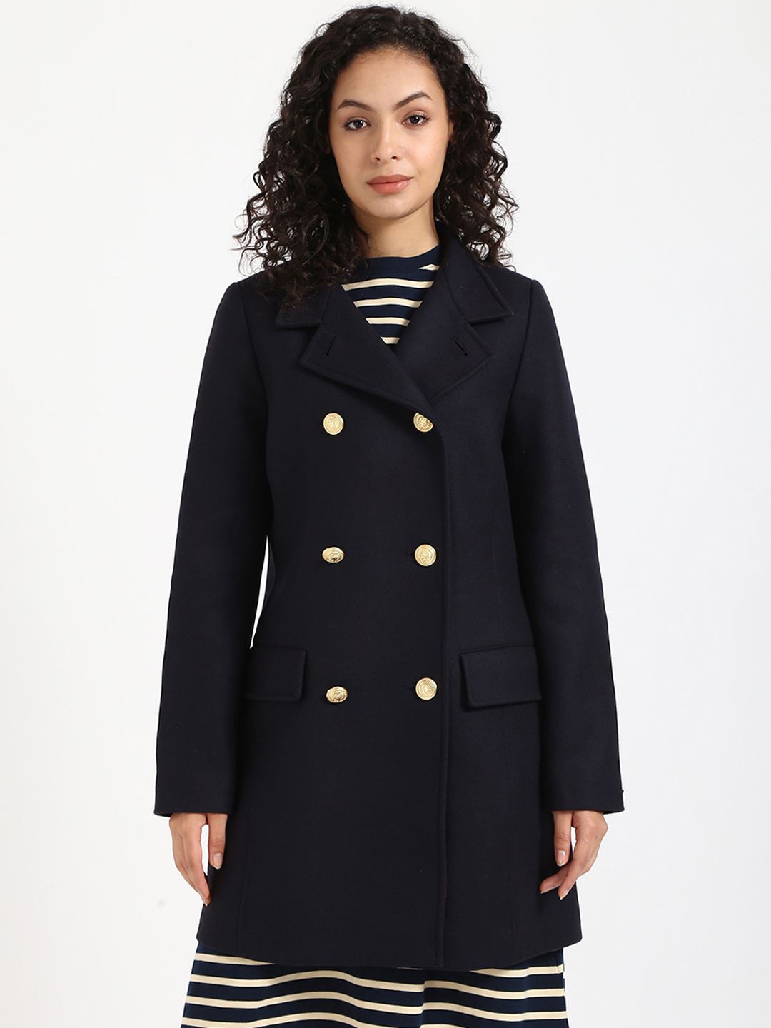 

Tommy Hilfiger Women Woollen Tailored Jacket, Blue