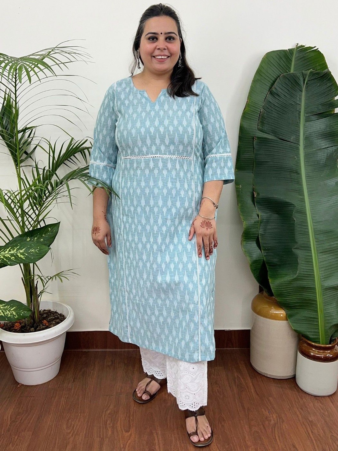 

Sanskritam Women Tribal Printed Kurta, Blue